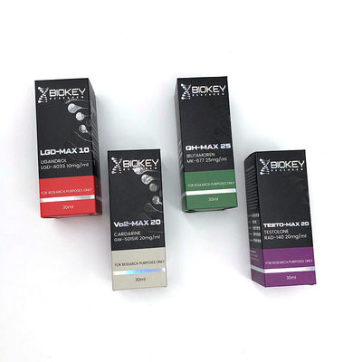 350gsm χρώμα Pantone κιβωτίων συσκευασίας μπουκαλιών εγγράφου 10ml τέχνης για την ιατρική
