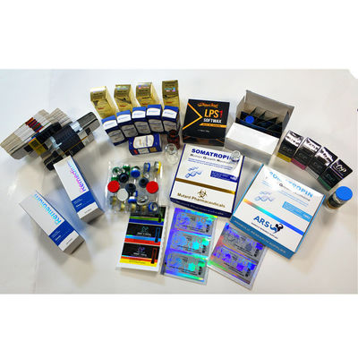 Αντι πλαστά κιβώτια φιαλιδίων 30x30x50mm 10ml με τη χρυσή εκτύπωση φύλλων αλουμινίου