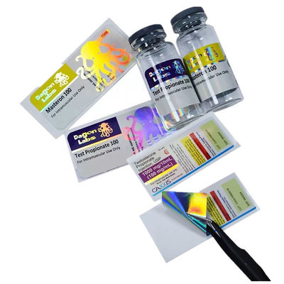 Αδιάβροχες 10ml λέιζερ ετικέτες μπουκαλιών εγγράφου, ετικέτες αυτοκόλλητων ετικεττών μπουκαλιών 60mm ευρείες