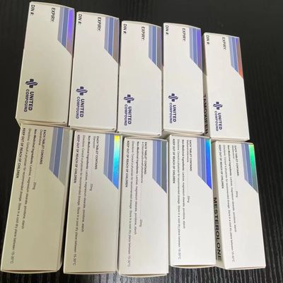Εκτύπωση κιβωτίων εγγράφου ταμπλετών Winstrol, κιβώτια χαπιών ιατρικής σφράγισης ασημένια αποτυπωμένα σε ανάγλυφο φύλλο αλουμινίου