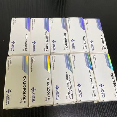 Εκτύπωση κιβωτίων εγγράφου ταμπλετών Winstrol, κιβώτια χαπιών ιατρικής σφράγισης ασημένια αποτυπωμένα σε ανάγλυφο φύλλο αλουμινίου